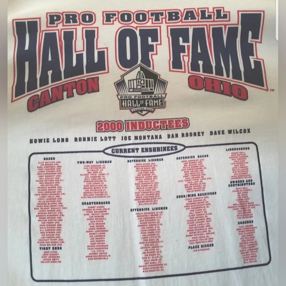 NFS Pro Football Hall of Fame 2000 Inductees Joe Montana T-Shirt Mens XXL NEW - Picture 5 of 7